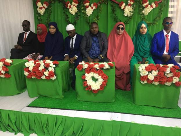 Blind people get married in a Somali group wedding