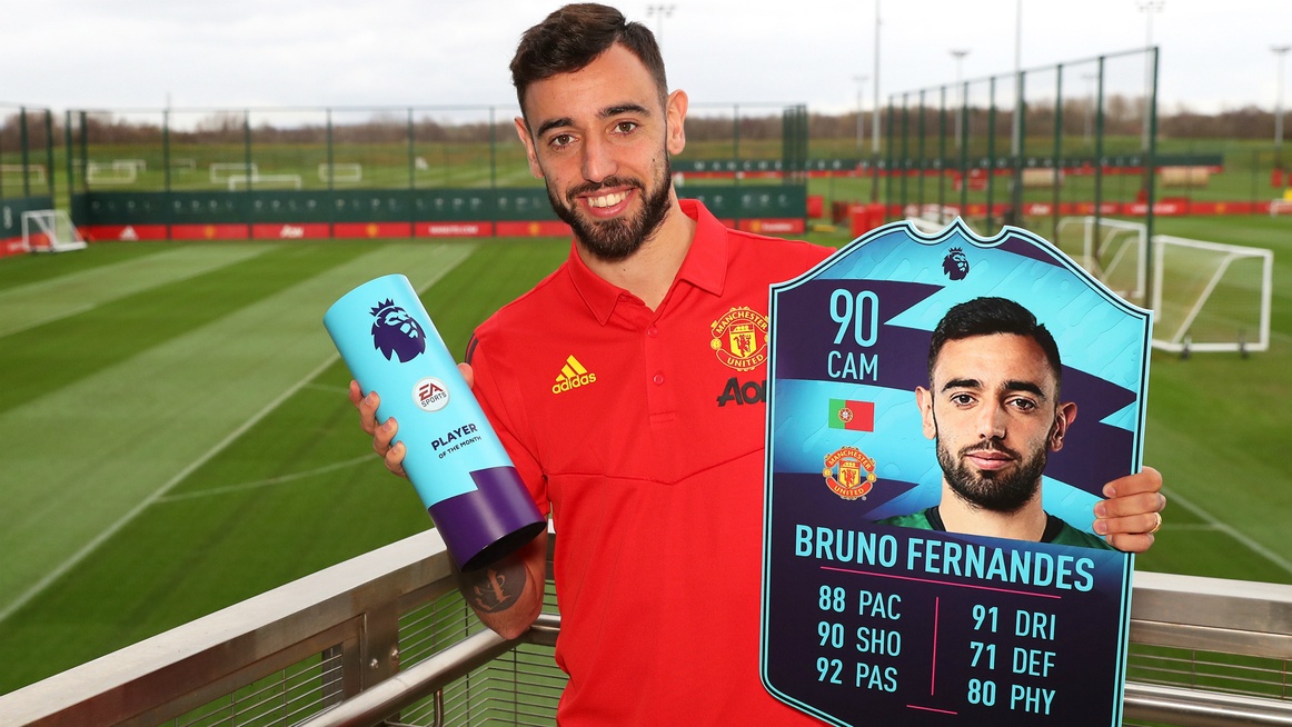 Bruno Fernandes wins Player of the Month prize