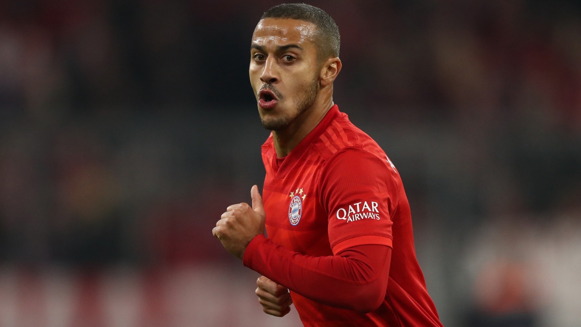 Thiago out of Bayern clash with Dortmund