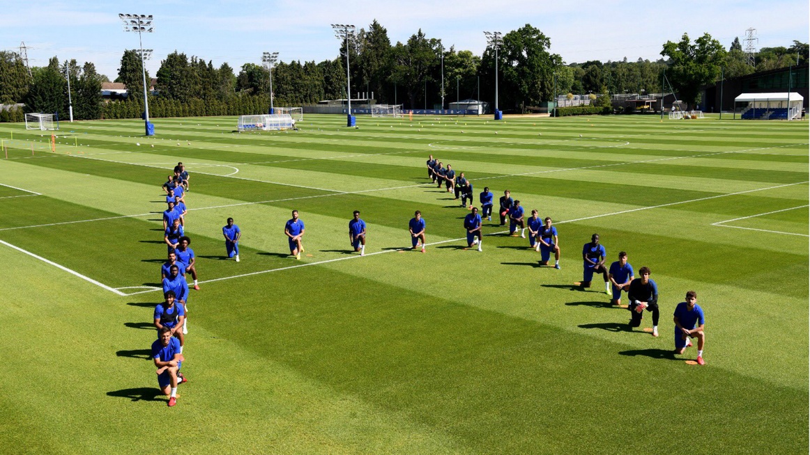 Chelsea stars take a knee and reveal ‘enough is enough’ anti-racism message