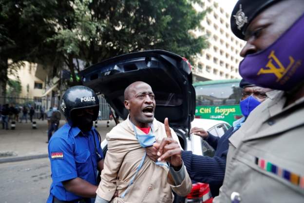 Kenyan protesters tear-gassed and arrested
