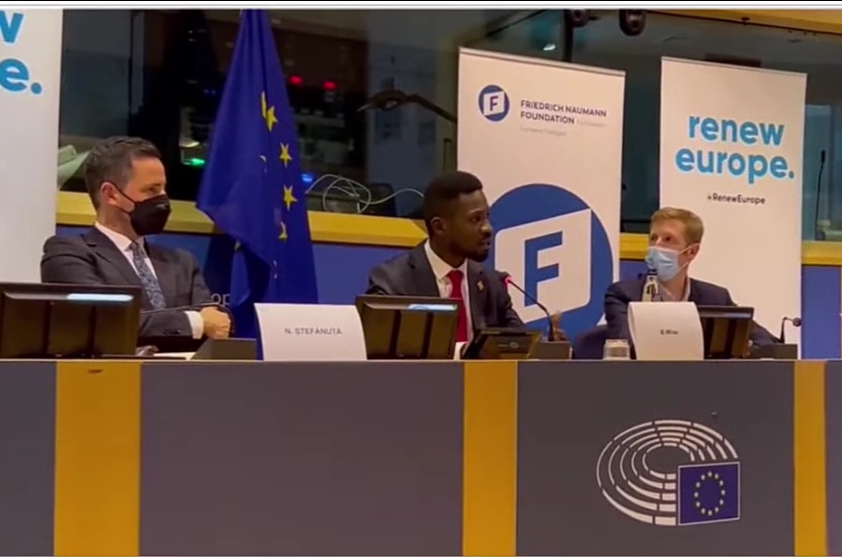 “Stop funding Museveni,” Bobi Wine urges EU Parliament in Brussels